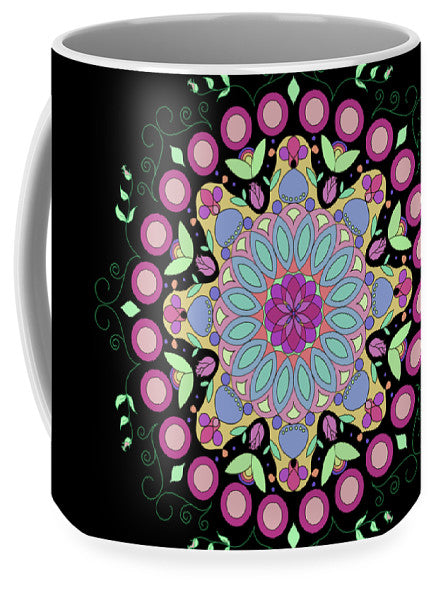 Pink Rose Single Mandala - Mug