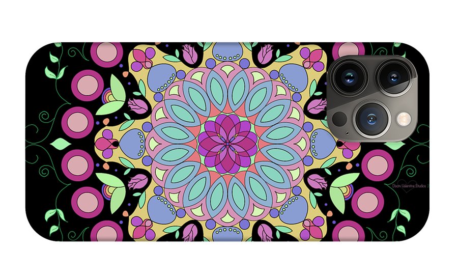 Pink Rose Single Mandala - Phone Case