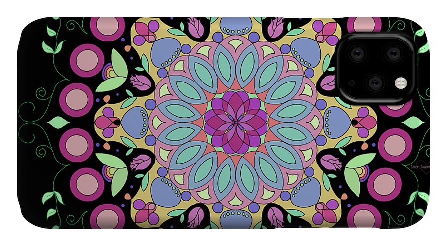 Pink Rose Single Mandala - Phone Case