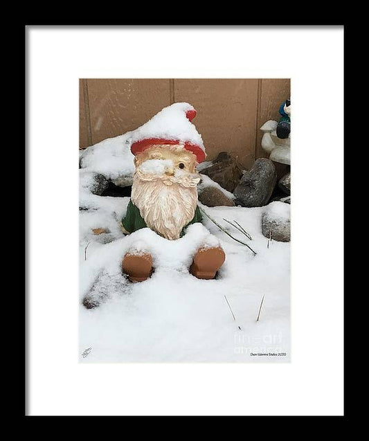 Snow Gnome - Framed Print