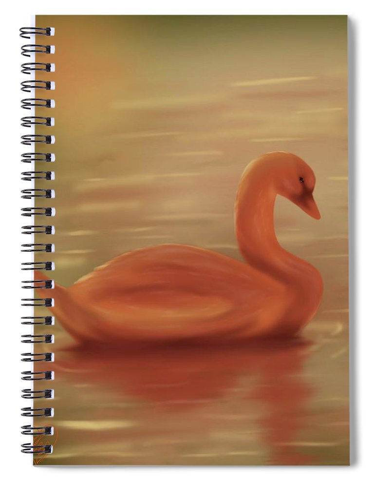 Sunset Swan - Spiral Notebook