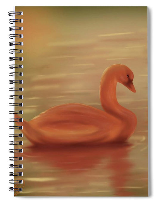 Sunset Swan - Spiral Notebook