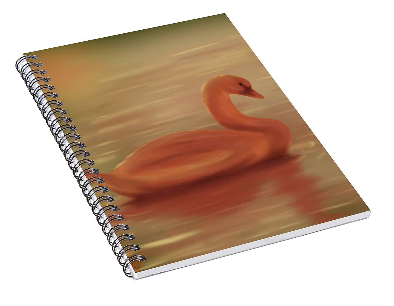 Sunset Swan - Spiral Notebook