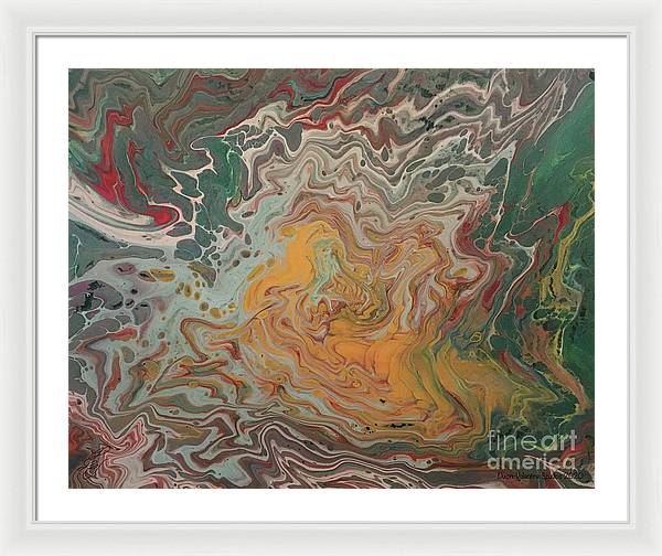 Abstract Yellow Rose - Framed Print