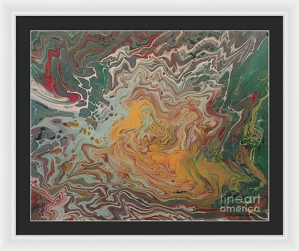 Abstract Yellow Rose - Framed Print