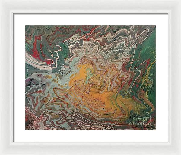 Abstract Yellow Rose - Framed Print