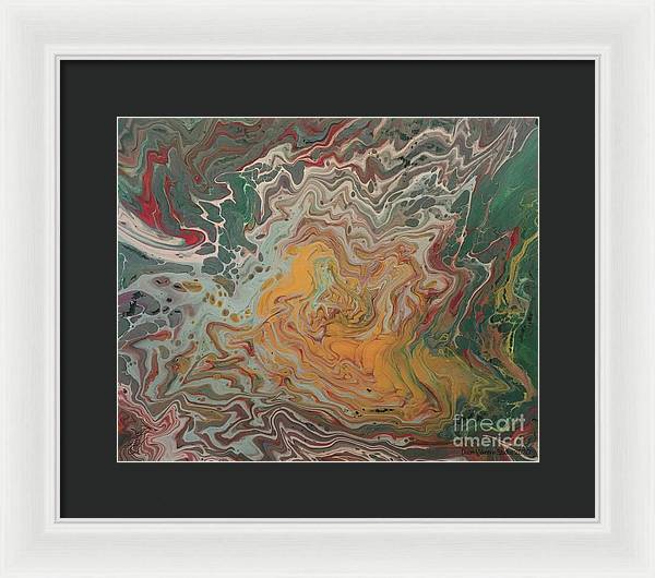 Abstract Yellow Rose - Framed Print