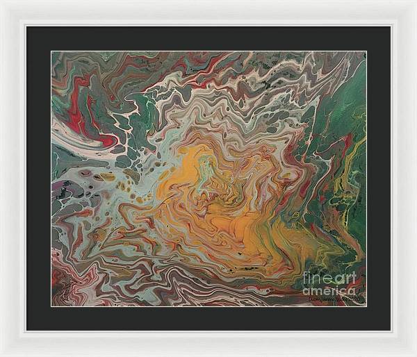 Abstract Yellow Rose - Framed Print