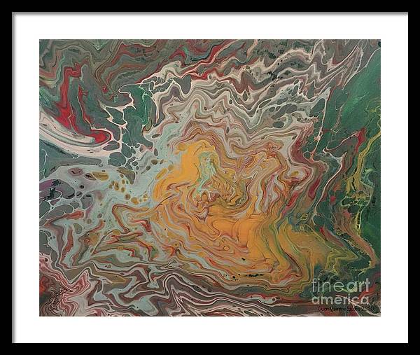 Abstract Yellow Rose - Framed Print