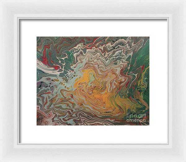 Abstract Yellow Rose - Framed Print