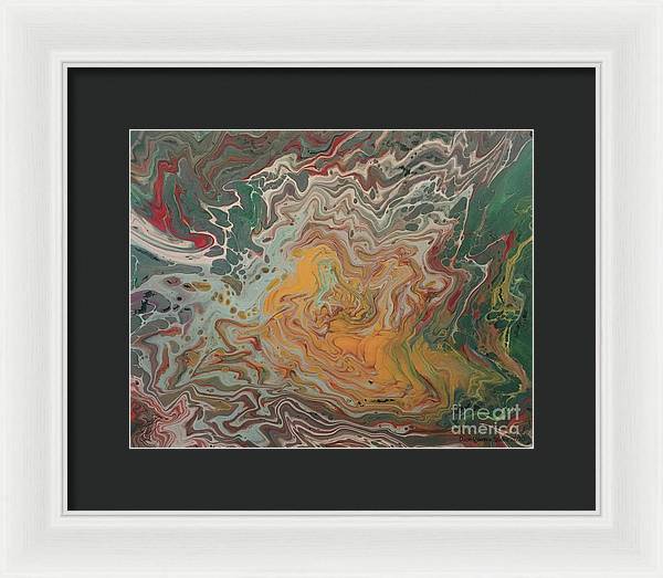 Abstract Yellow Rose - Framed Print