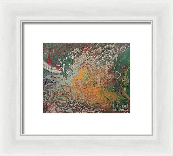 Abstract Yellow Rose - Framed Print