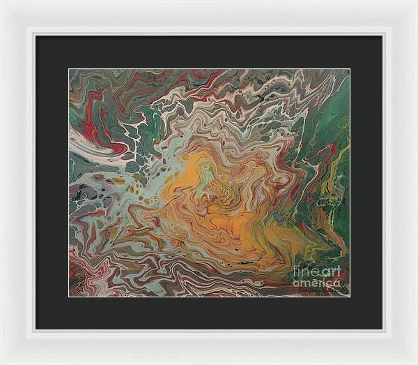 Abstract Yellow Rose - Framed Print