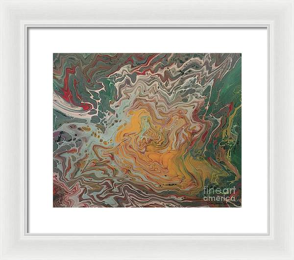 Abstract Yellow Rose - Framed Print