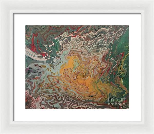 Abstract Yellow Rose - Framed Print