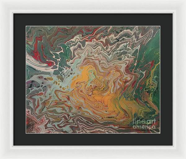 Abstract Yellow Rose - Framed Print