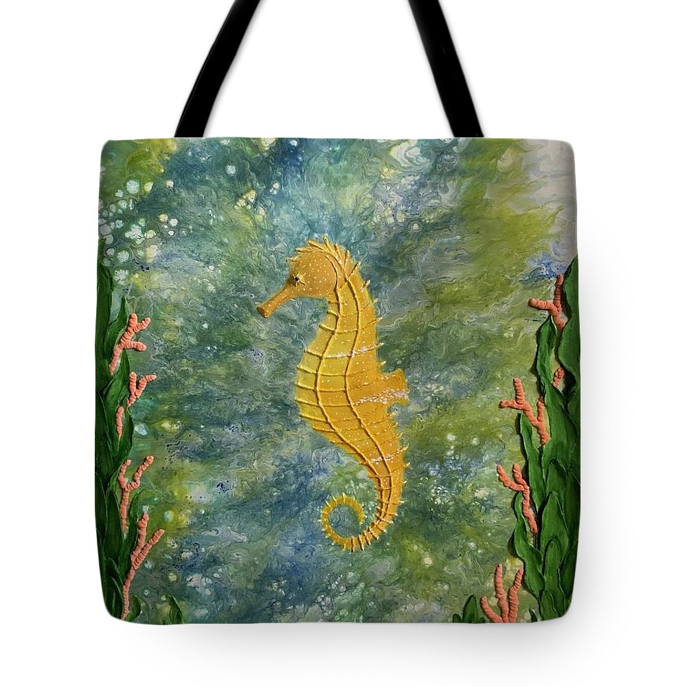 Yellow Seahorse - Tote Bag